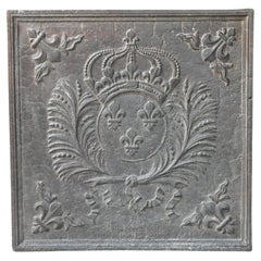 Antike französische „Arms of France“ aus der Louis XIV.-Periode, Kaminsims / Rückwand