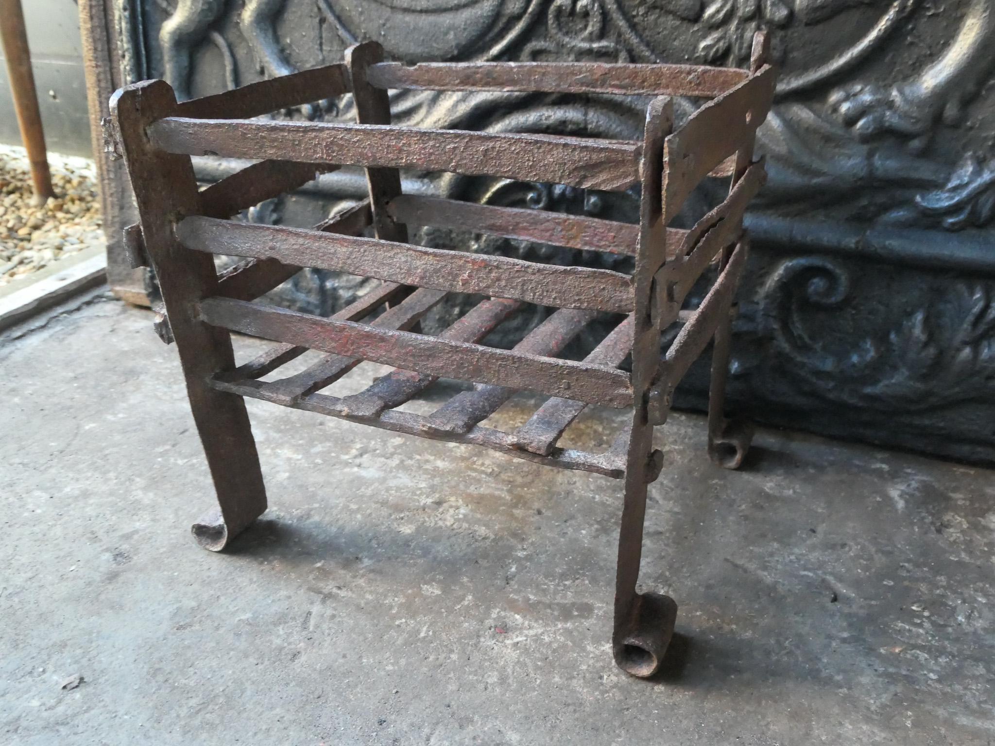 Antique French Louis XIV Period Fireplace Grate, 17th Century For Sale 10