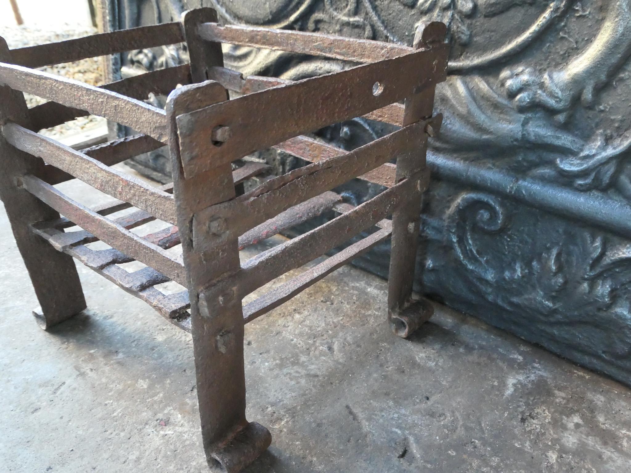 Antique French Louis XIV Period Fireplace Grate, 17th Century For Sale 11