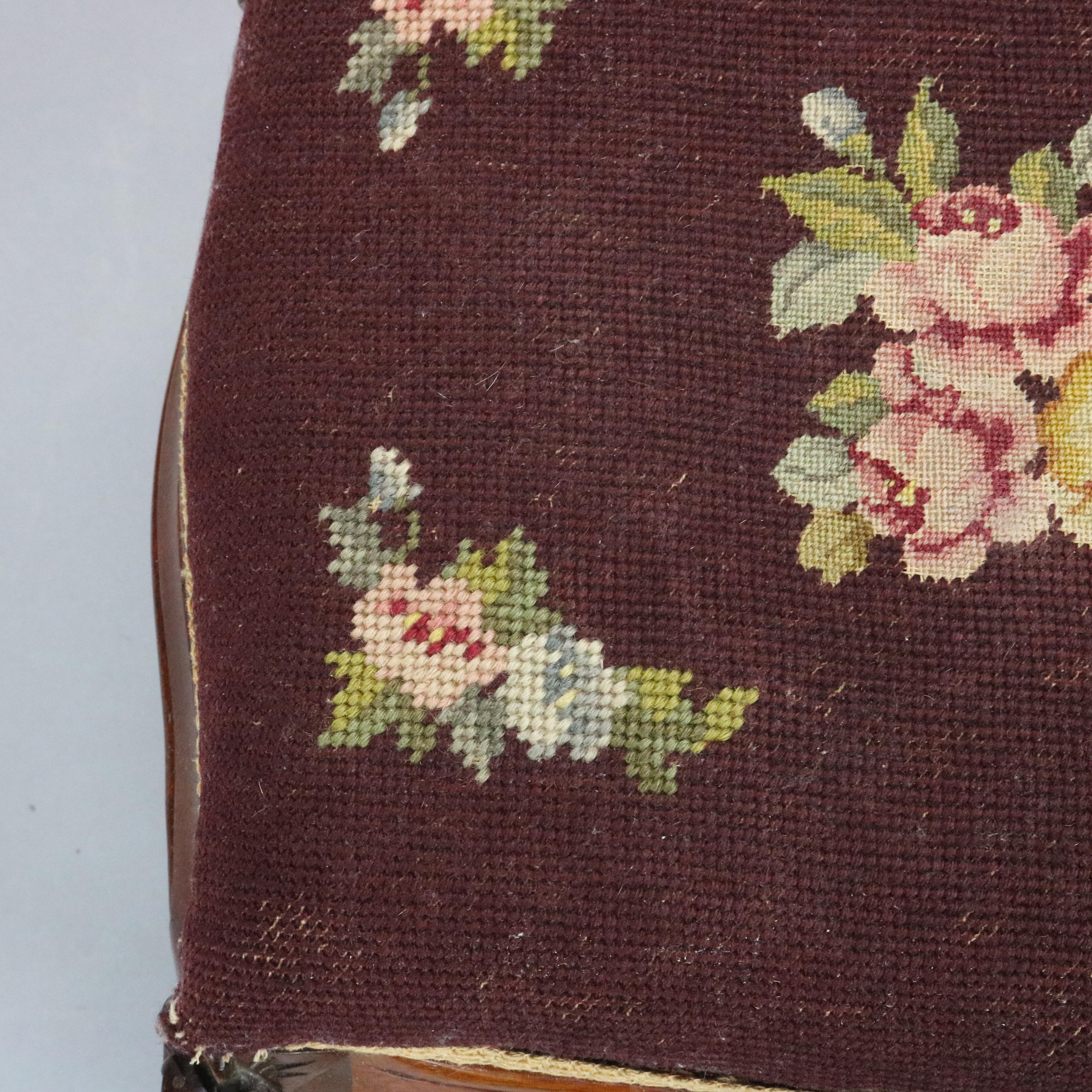 embroidered footstool