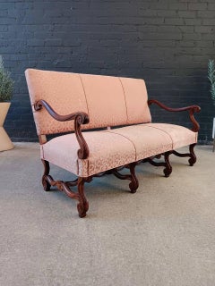 Antique French Louis XIV Style Carved Sofa