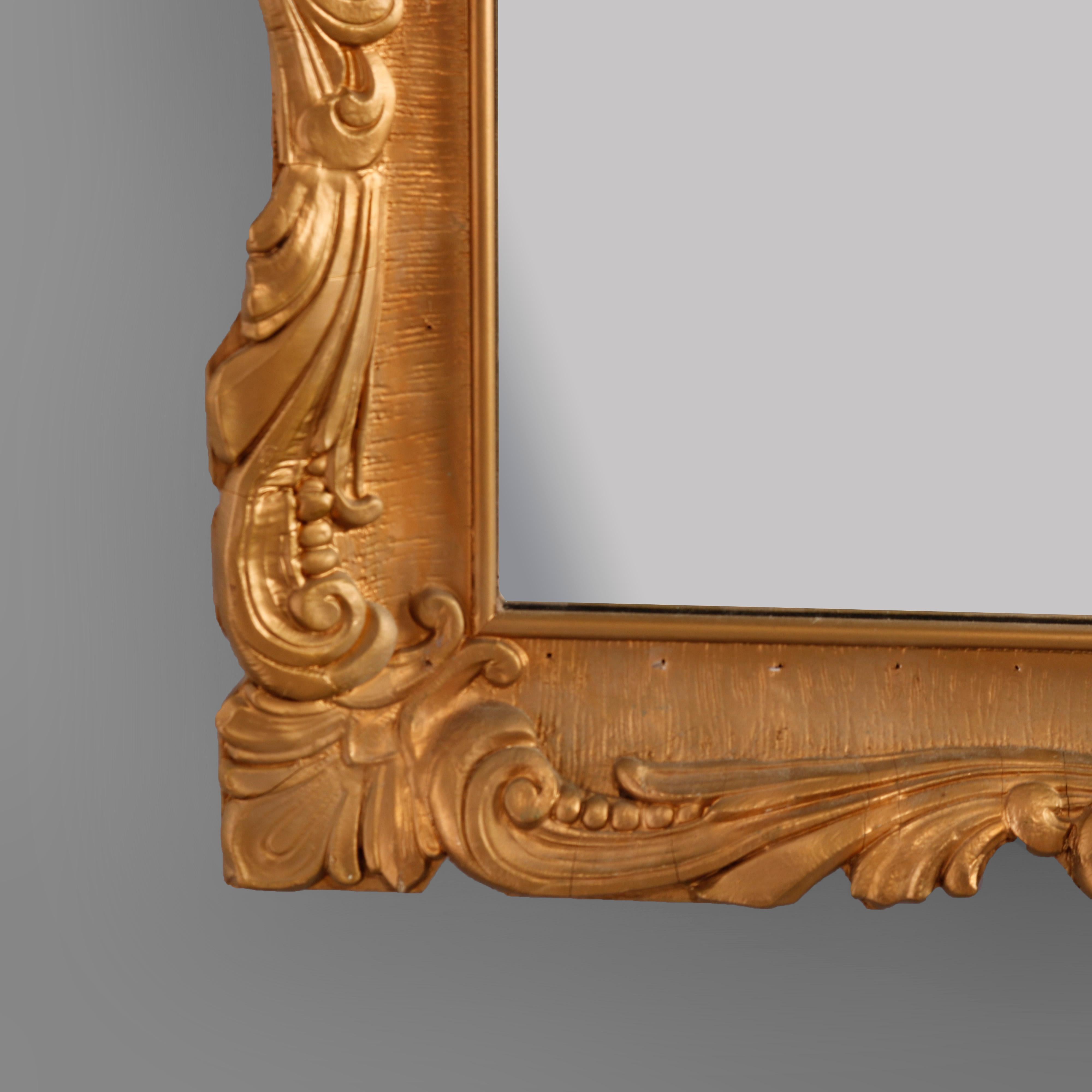 Antique French Louis XIV Style Giltwood Wall Mirror, c1920 For Sale 3