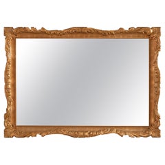 Antique French Louis XIV Style Giltwood Wall Mirror, c1920