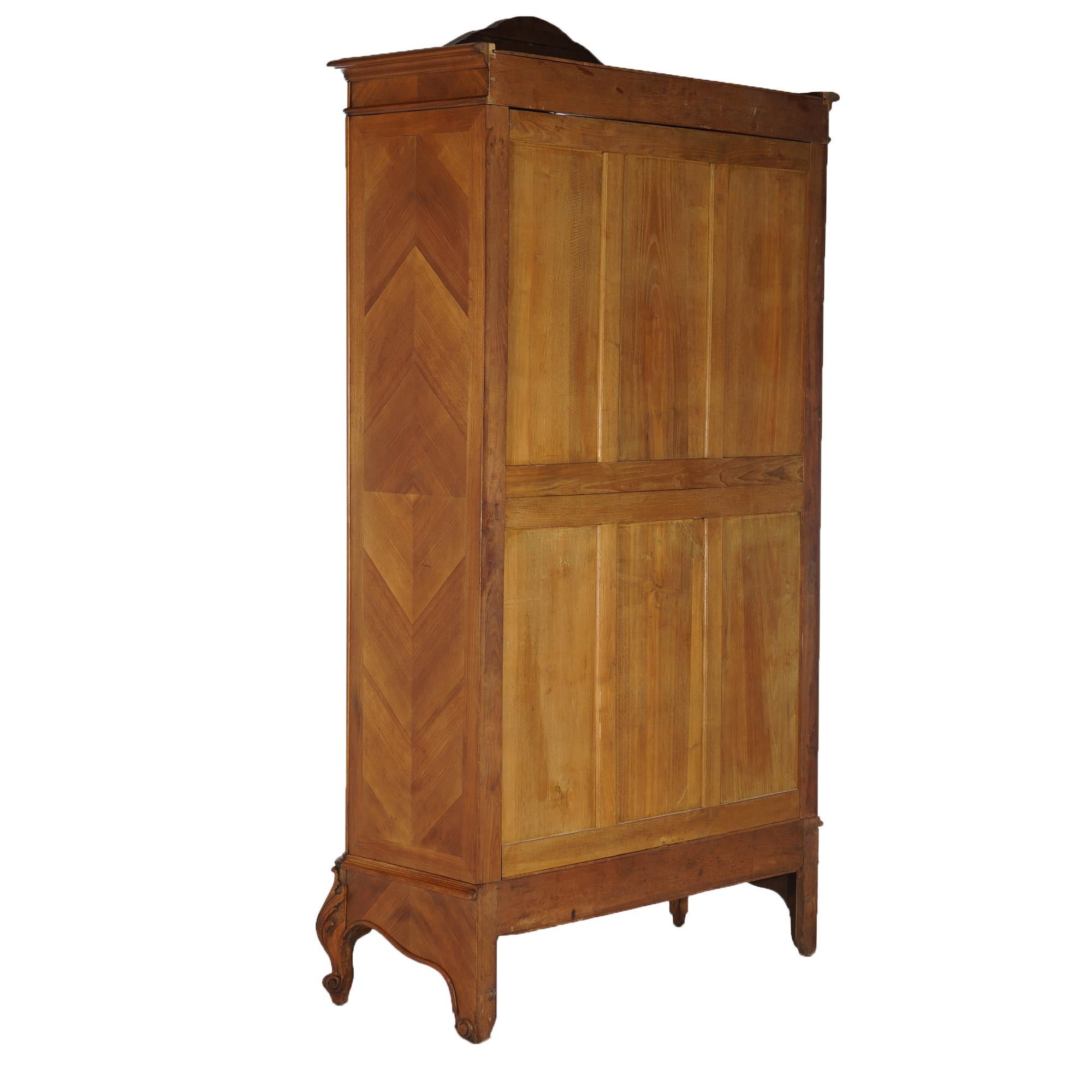 Antique French Louis XIV Style Kingwood Two-Door Curio Wardrobe C1900 14