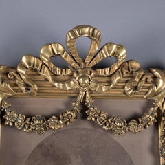Antique French Louis XIV Style La Bonne Mere Giltwood Trumeau Mirror, circa 1900