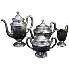 MALTESE CROSS. Louis XV Style Coffee and Tea Set in Sterling Silver. Spain,  20th century. Figaro Auctions