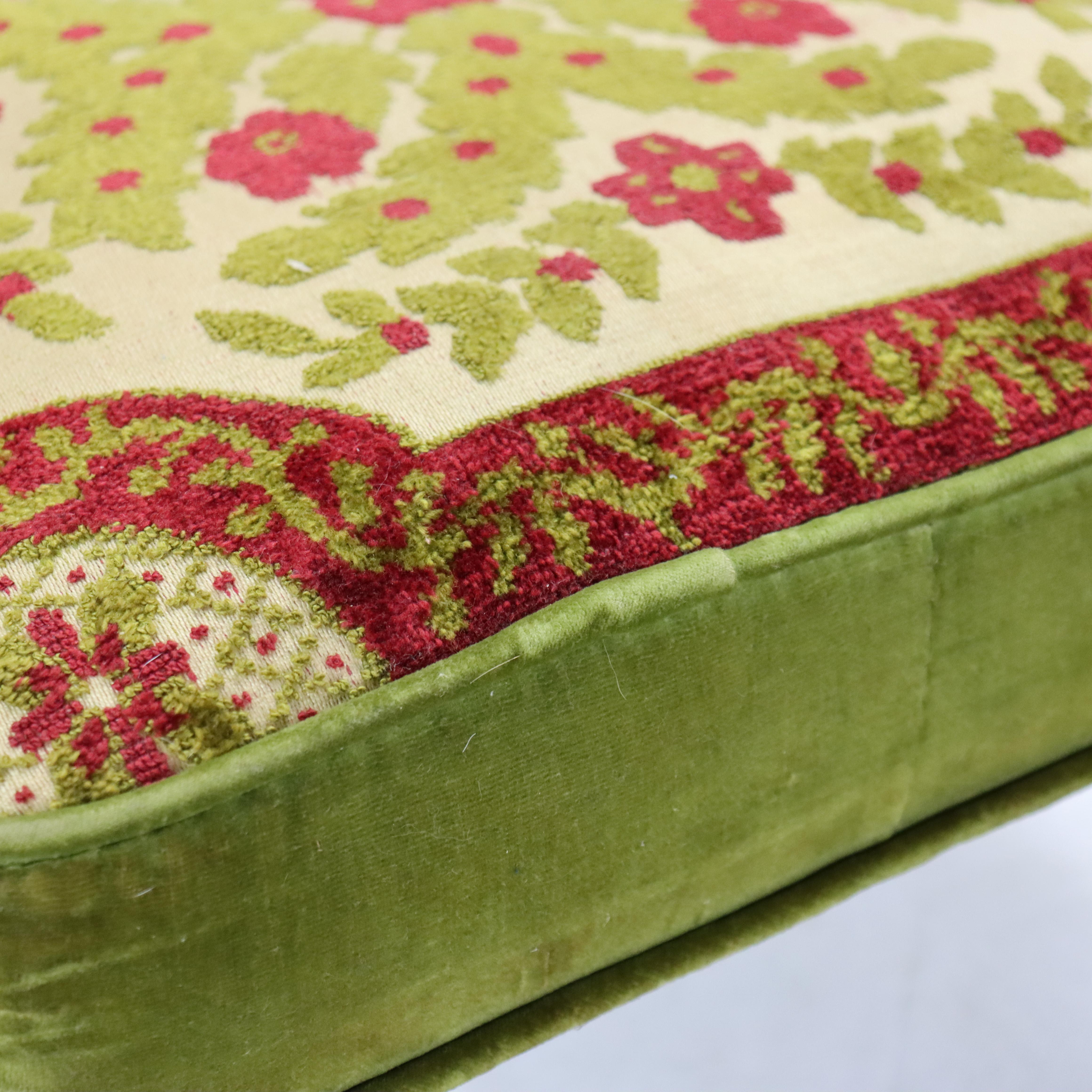 Antique French Louis XIV Style Tapestry Footstool with Gilt Metal Legs C1900 For Sale 4