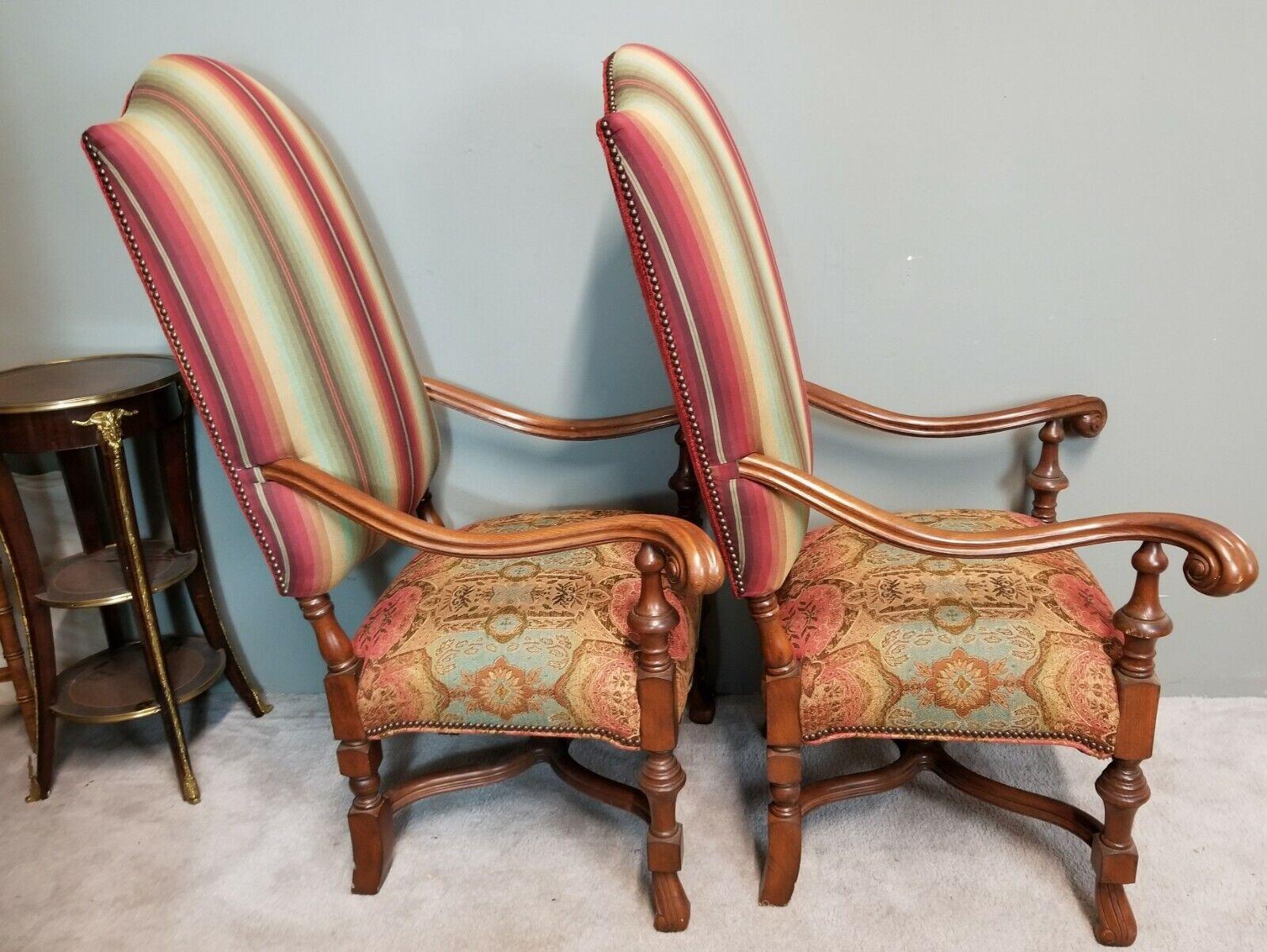 Antique French Louis XIV Throne Armchairs For Sale 2