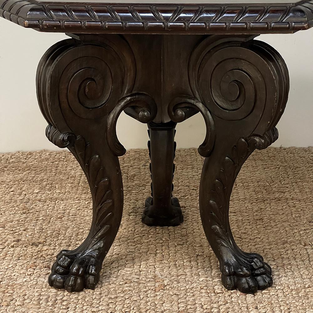 Antique French Louis XIV Walnut Hexagonal Center Table ~ End Table For Sale 5