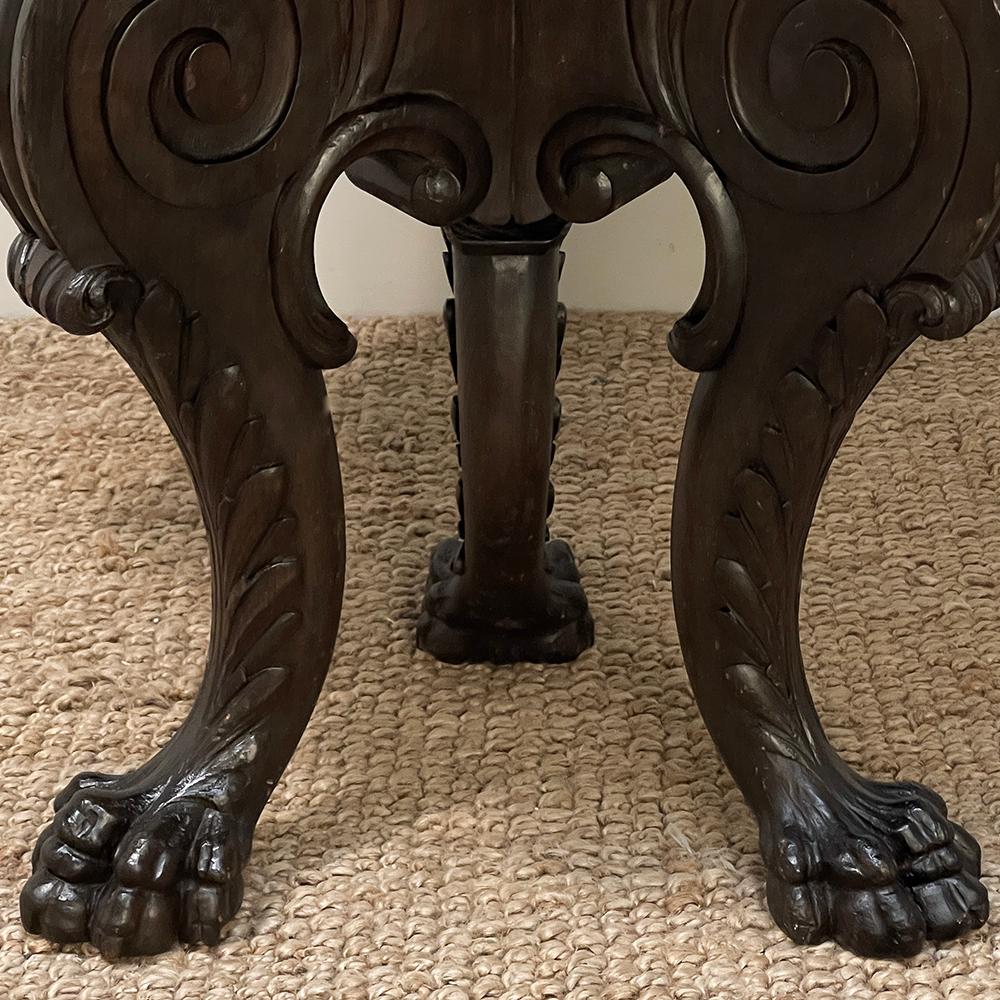 Antique French Louis XIV Walnut Hexagonal Center Table ~ End Table For Sale 10