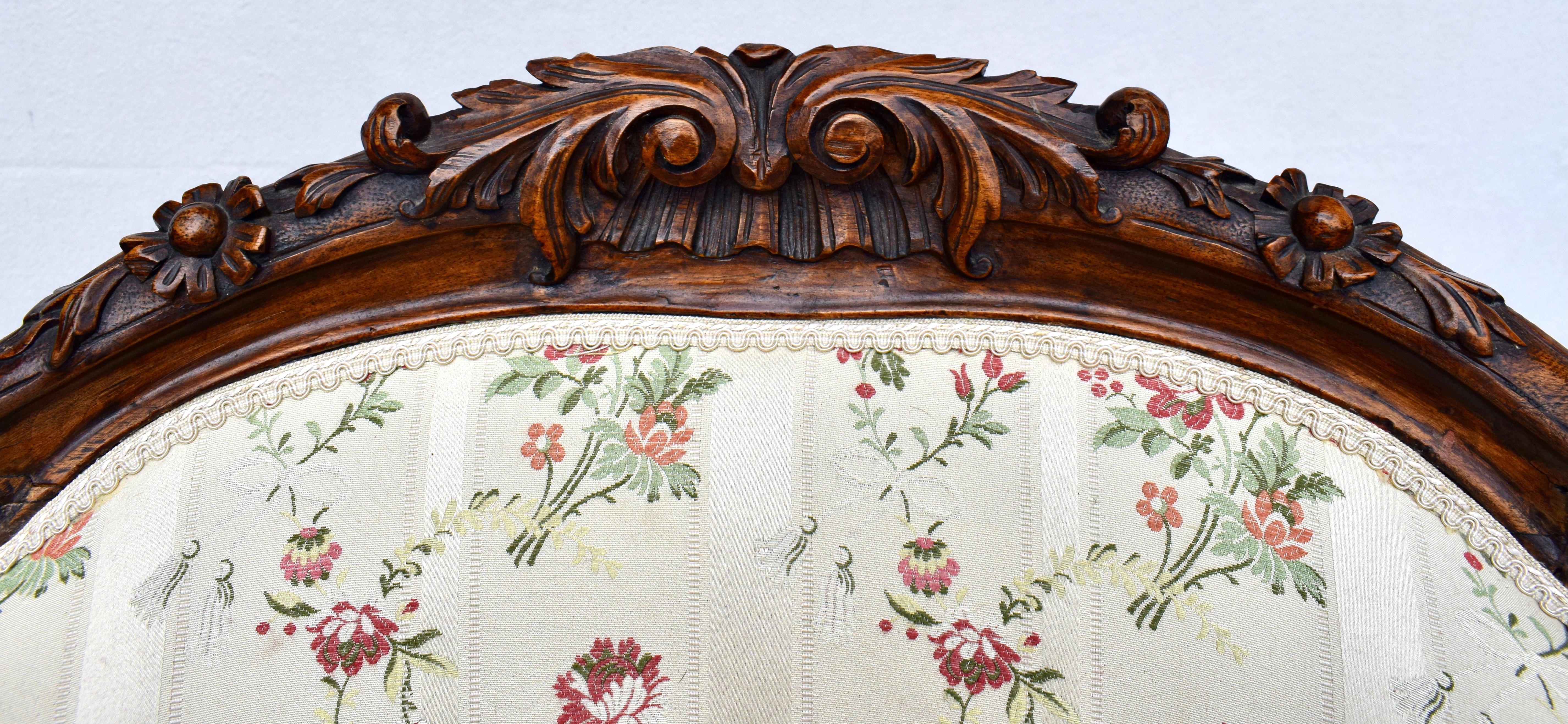 Antique French Louis XV 19th C. Bergere Chairs For Sale 4