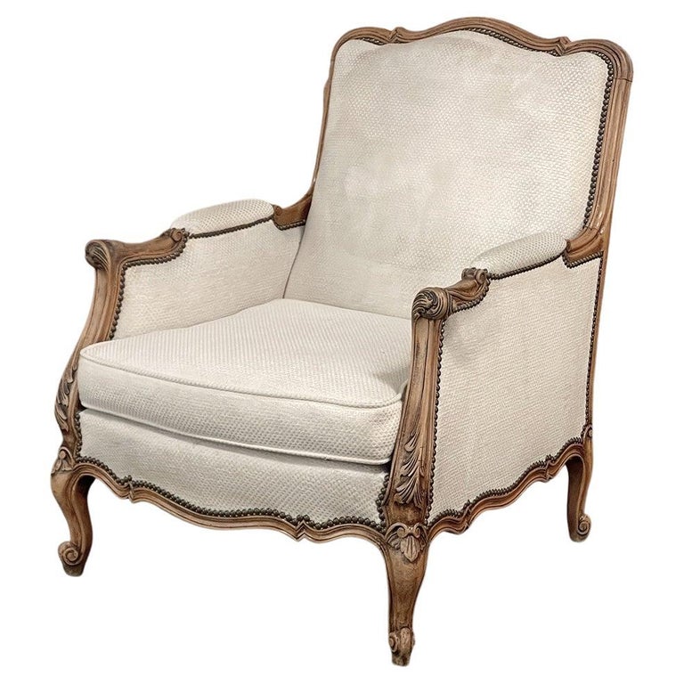 Antique French Louis XV Armchair ~ Bergere For Sale at 1stDibs
