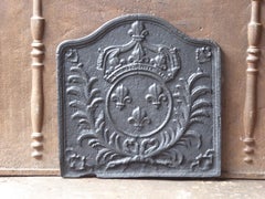 Antique French Louis XV Arms of France Fireback / Backsplash, 18th Century