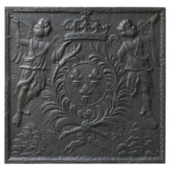 Antique French Louis XV Arms of France Fireback, 18th Century