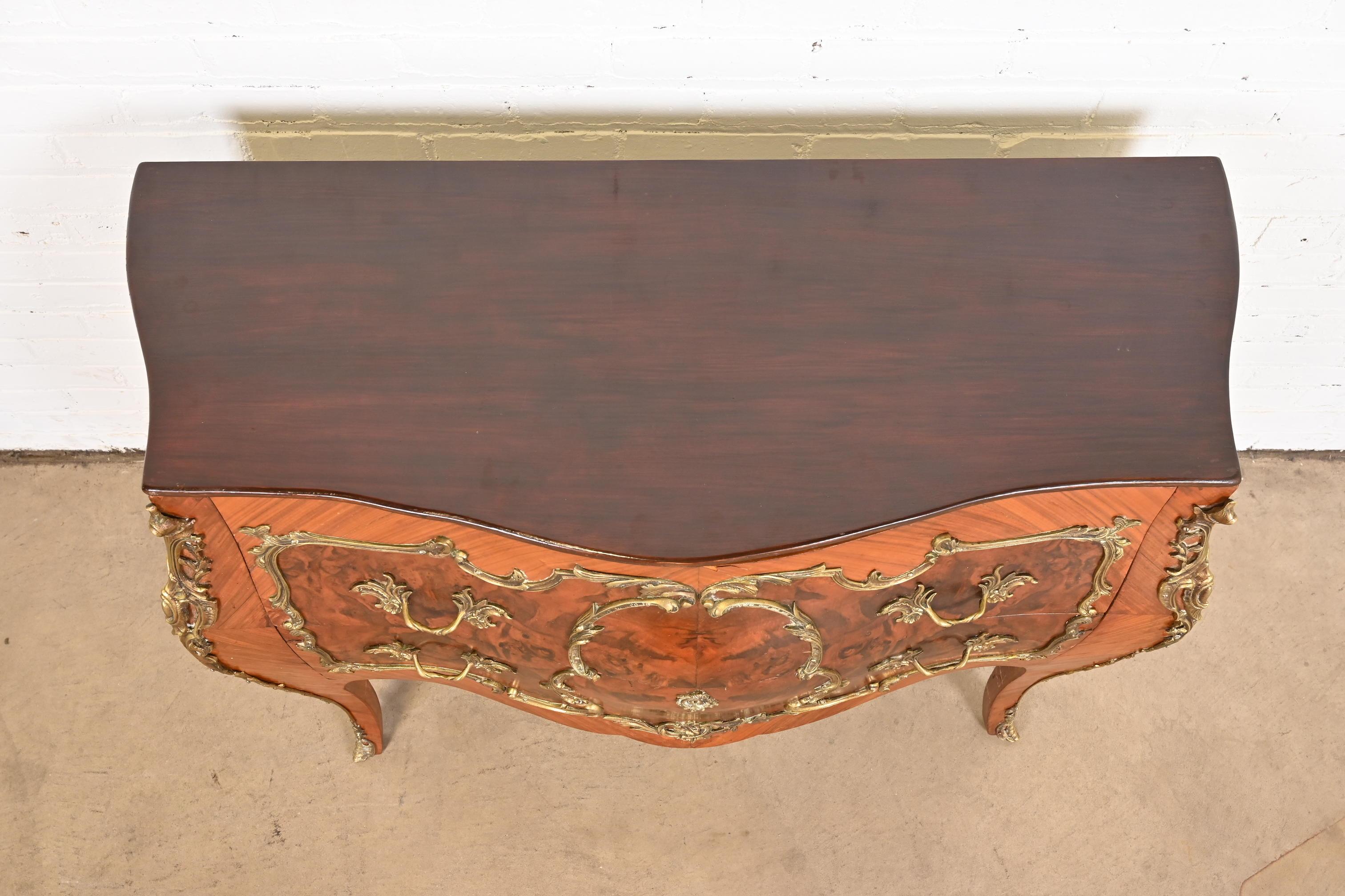 Antique French Louis XV Bombay Chest Commode with Mounted Bronze Ormolu 9