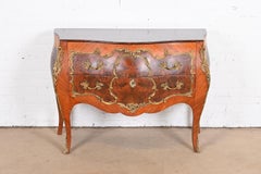 Antique French Louis XV Bombay Chest Commode with Mounted Bronze Ormolu