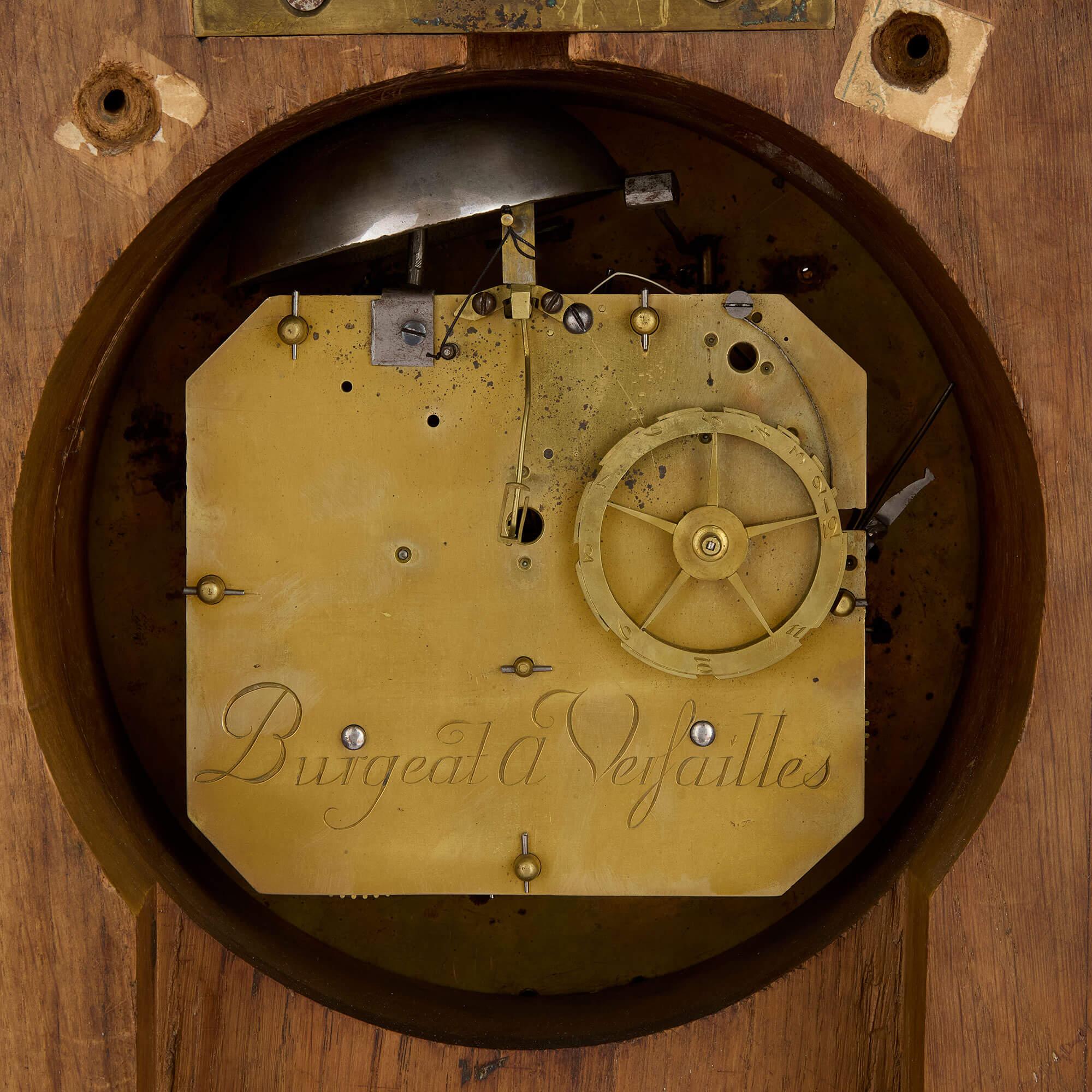 Antique French Louis XV Boulle Marquetry Ormolu Wall Clock Barometer For Sale 5