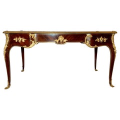 Antique French Louis XV Bronze D
ore Mounted Bureau Plat, circa 1890