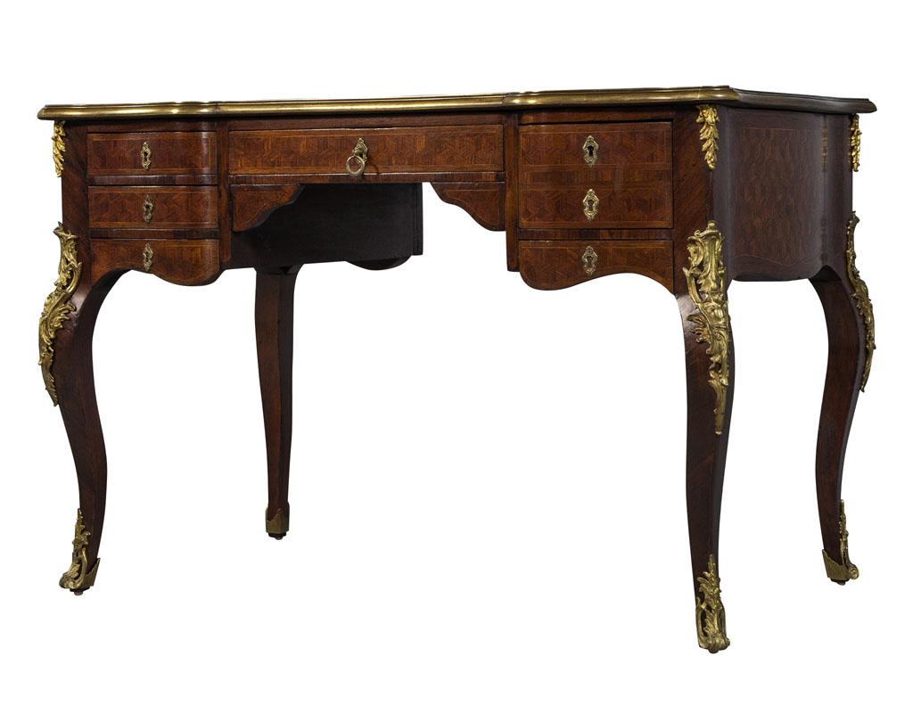 Antique French Louis XV Bureau Plat Writing Desk 3