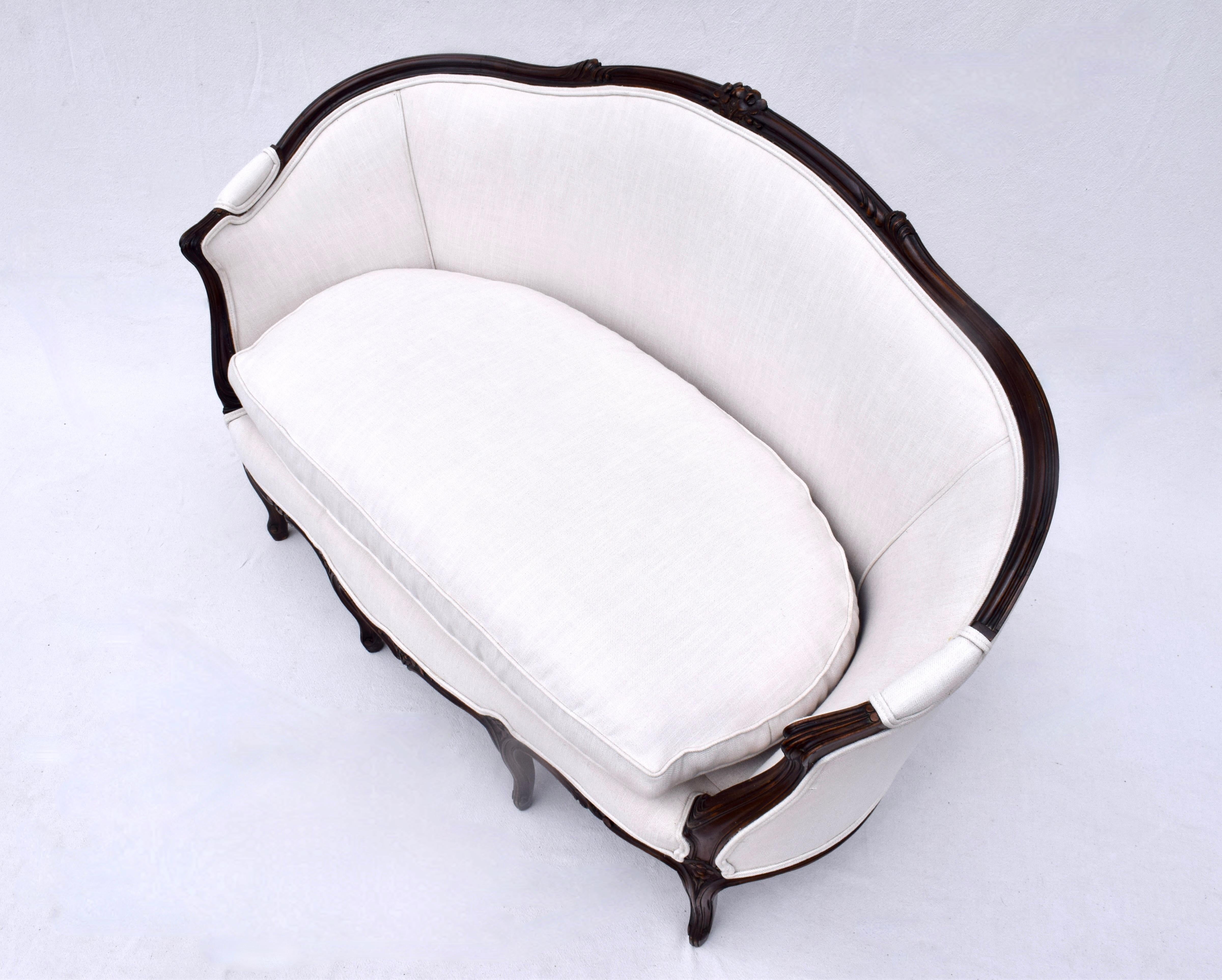 Francese Antique French Louis XV Canape Settee Divano in vendita