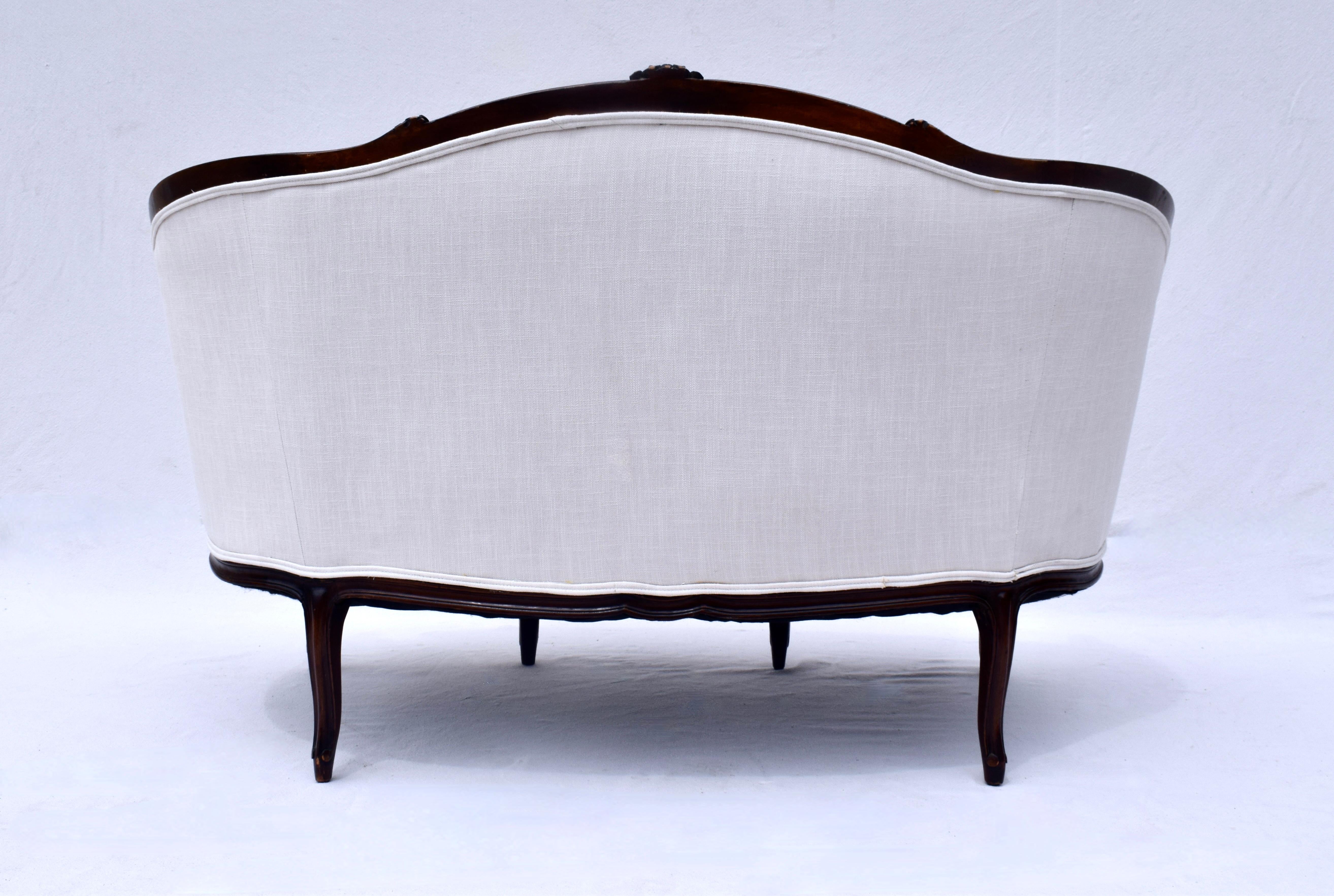 Cotone Antique French Louis XV Canape Settee Divano in vendita