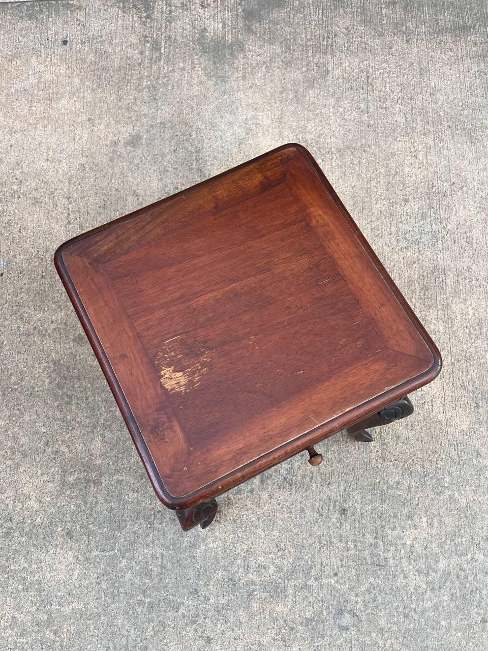 Antique French Louis XV Carved Mahogany Night Stand 1