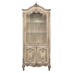 Antique French Louis XV Carved Vitrine ~ Curio Cabinet