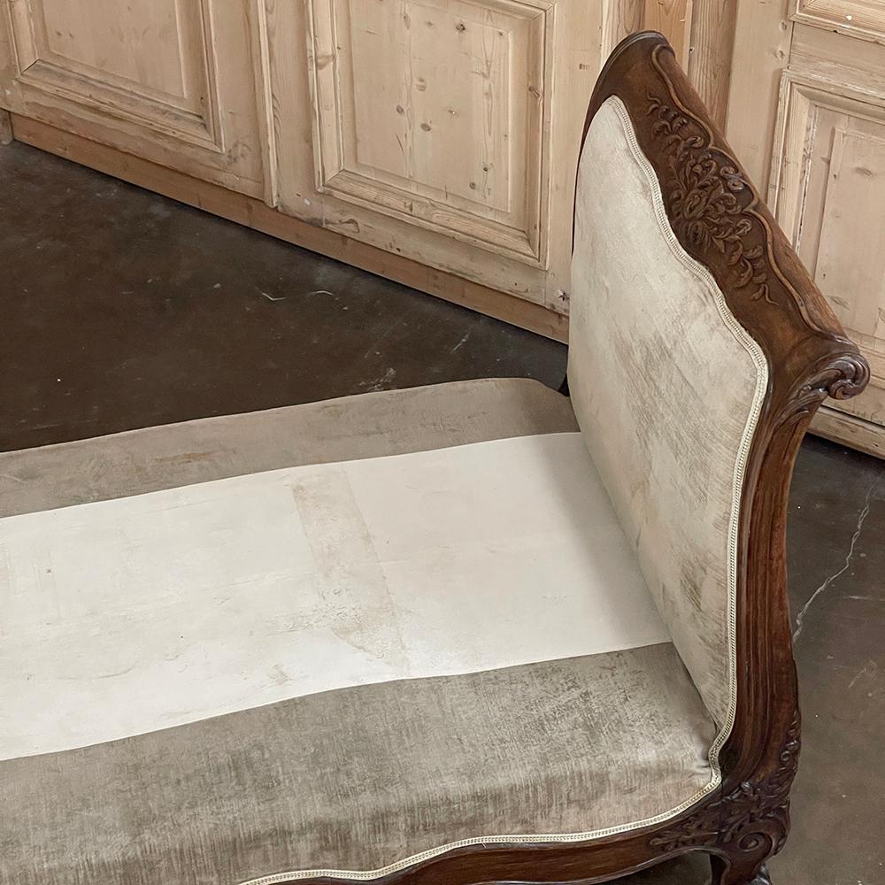 Mohair Antique French Louis XV Day Bed ~ Sofa For Sale