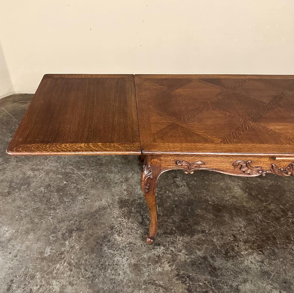 Antique French Louis XV Draw Leaf Dining Table For Sale 4