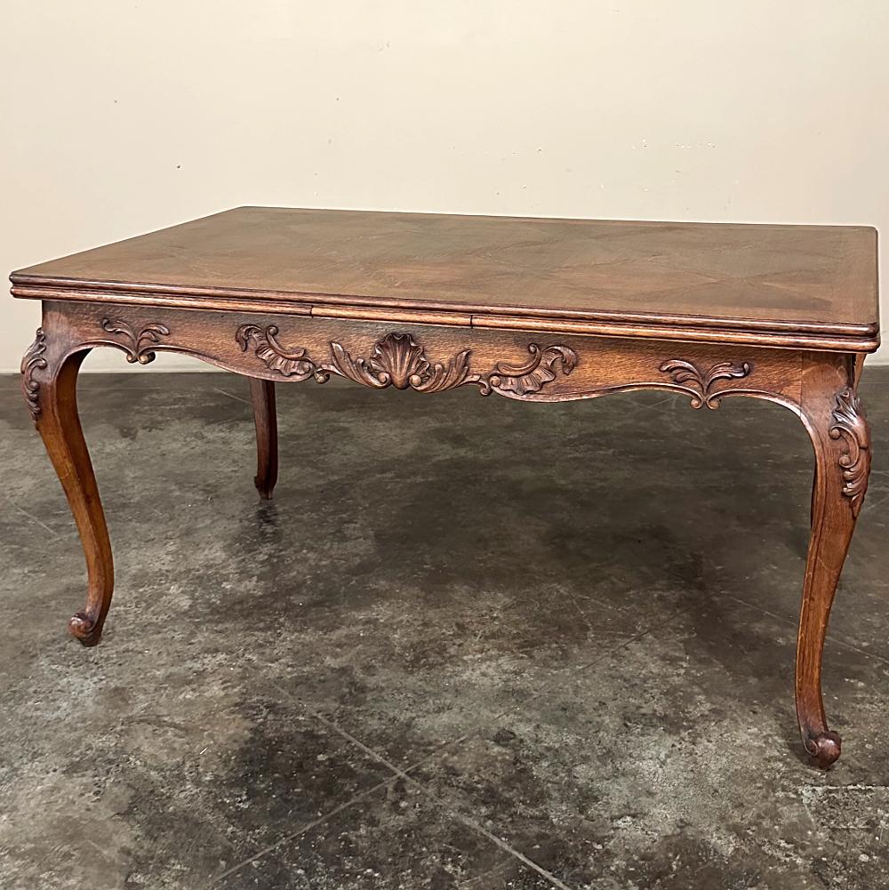 Antique French Louis XV Draw Leaf Dining Table For Sale 5