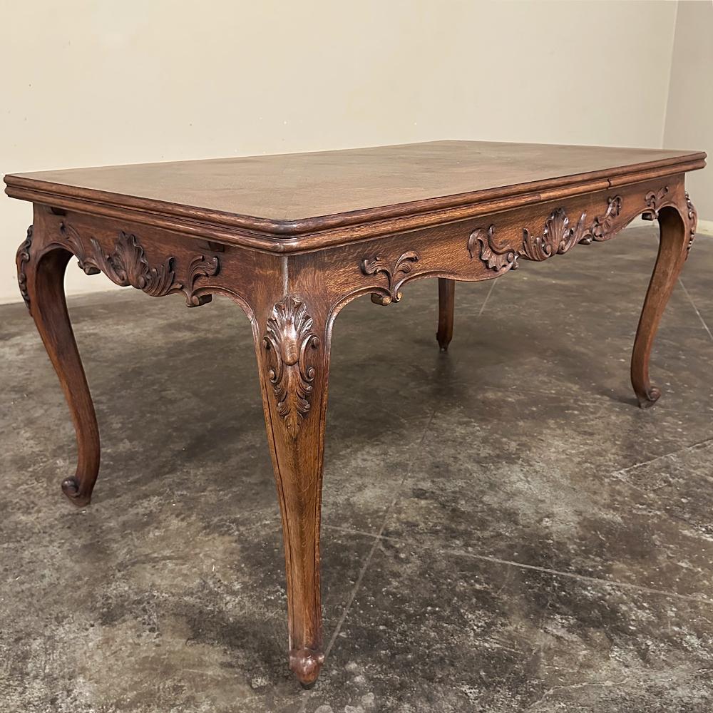 Antique French Louis XV Draw Leaf Dining Table For Sale 6