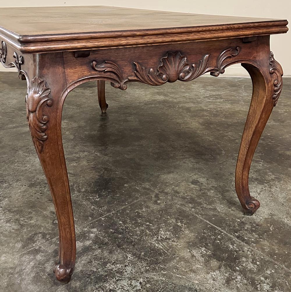 Antique French Louis XV Draw Leaf Dining Table For Sale 7