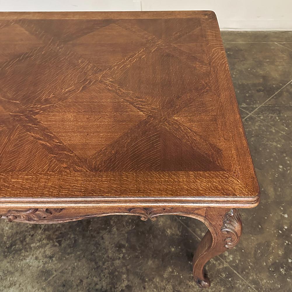 Antique French Louis XV Draw Leaf Dining Table For Sale 11