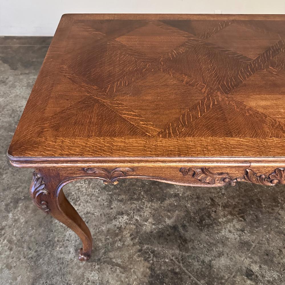 Antique French Louis XV Draw Leaf Dining Table For Sale 12