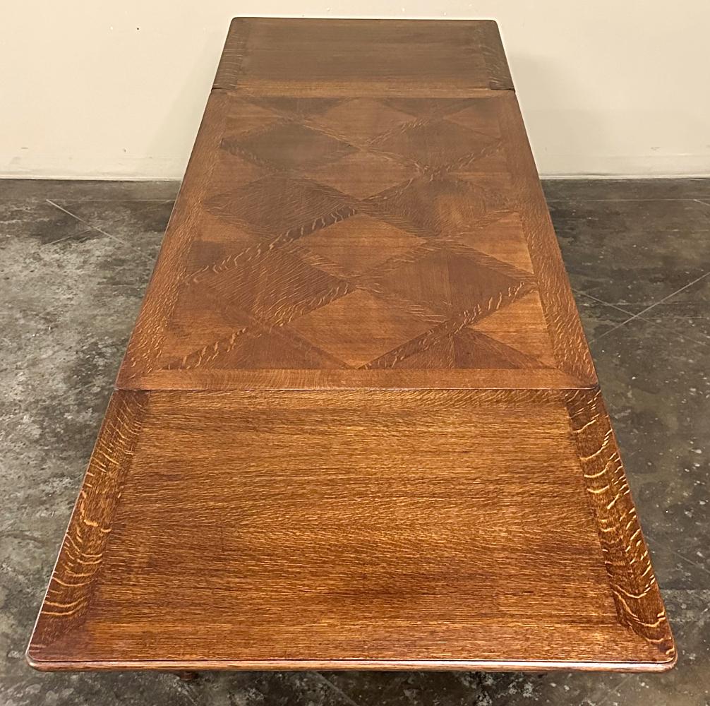 Antique French Louis XV Draw Leaf Dining Table For Sale 1