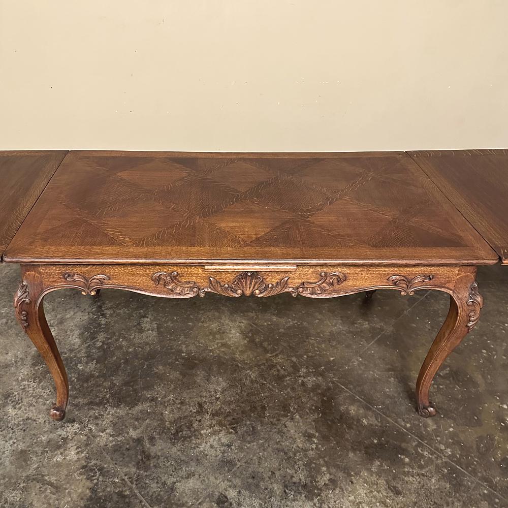 Antique French Louis XV Draw Leaf Dining Table For Sale 2