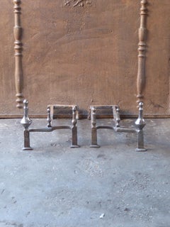 Antique French Louis XV Fire Grate, Fireplace Grate, 18th Century