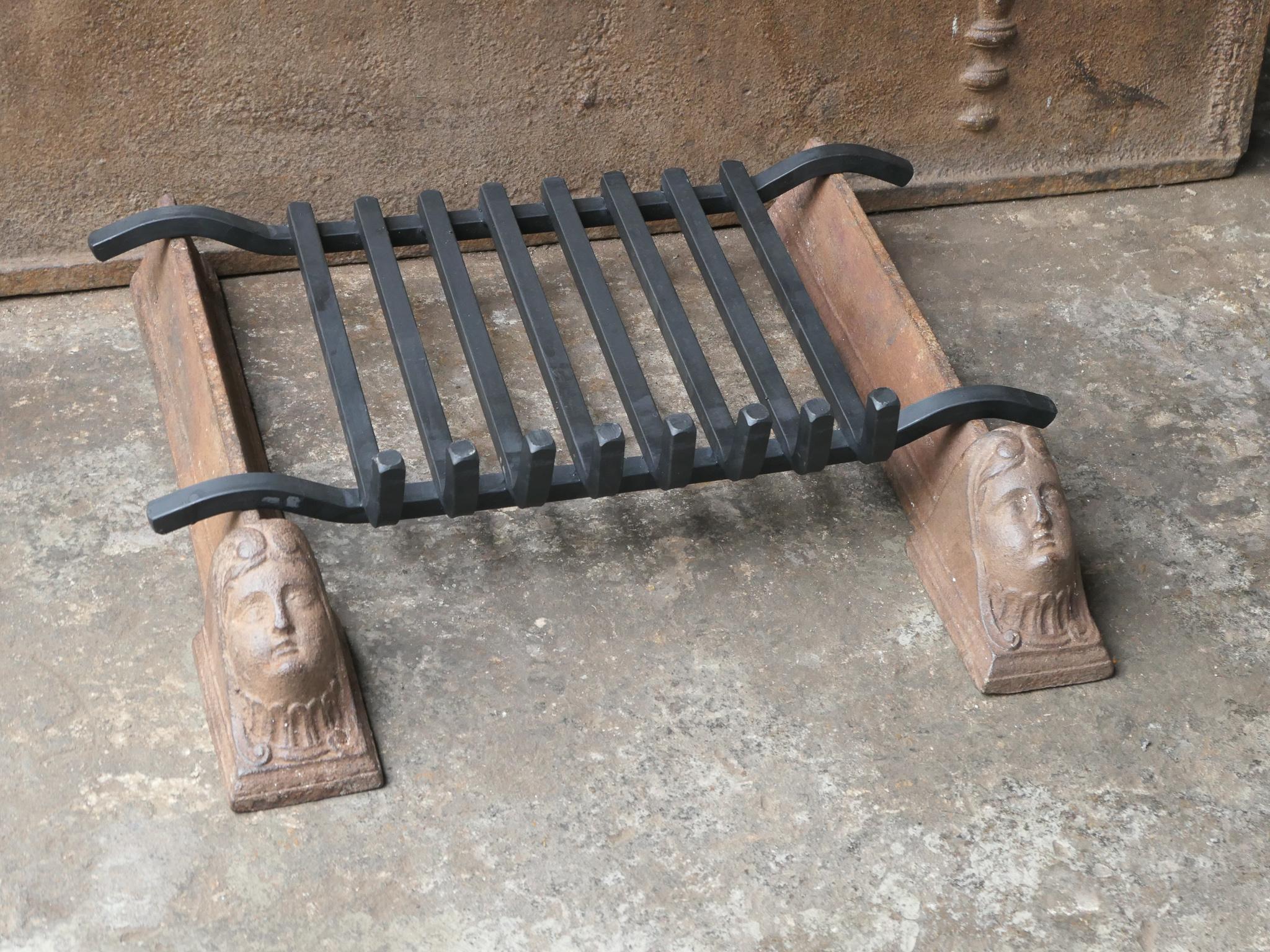Antique French Louis XV Fire Grate, Fireplace Grate, 18th Century 1