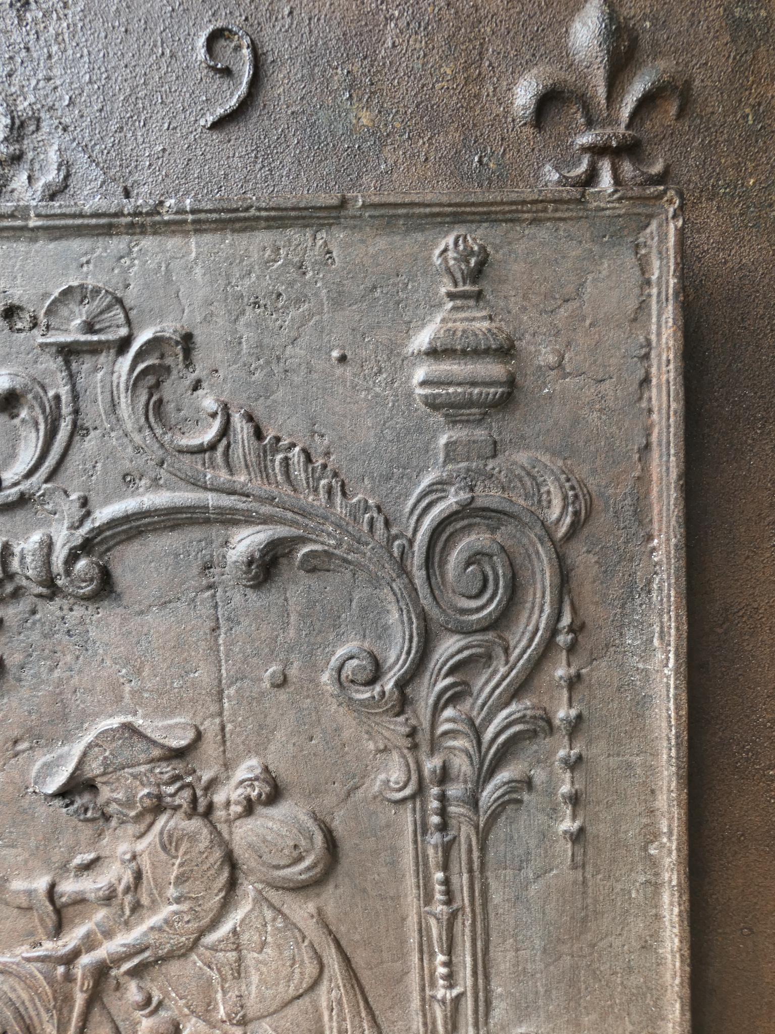 Antique French Louis XV Fireback / Backsplash, 18th Century For Sale 4