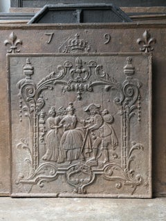 Antique French Louis XV Fireback / Backsplash, 18th Century