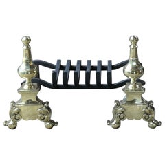 Ancienne grille de cheminée française Louis XV, 18ème siècle