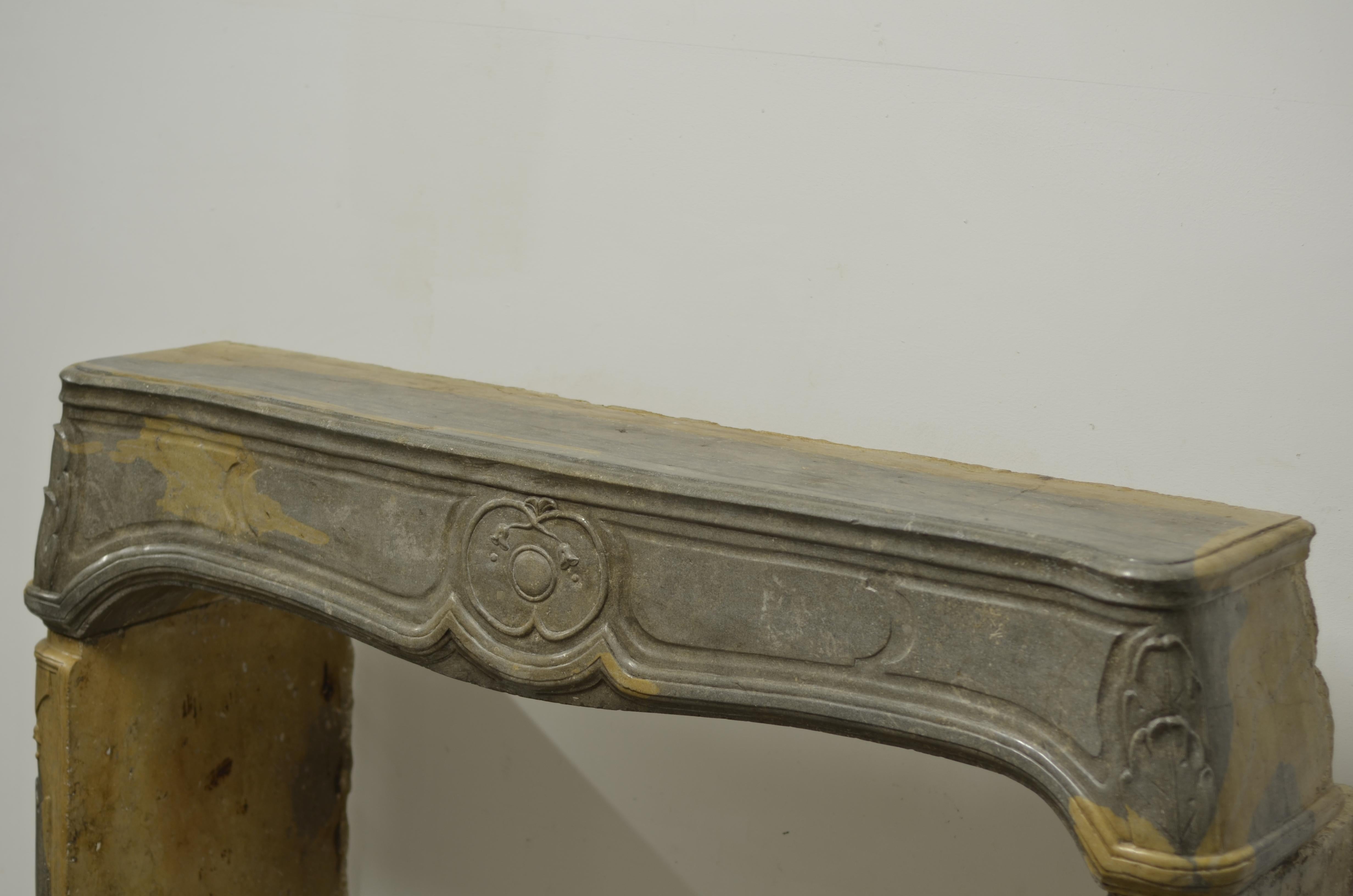 Antique French Louis XV Fireplace Mantel For Sale 4