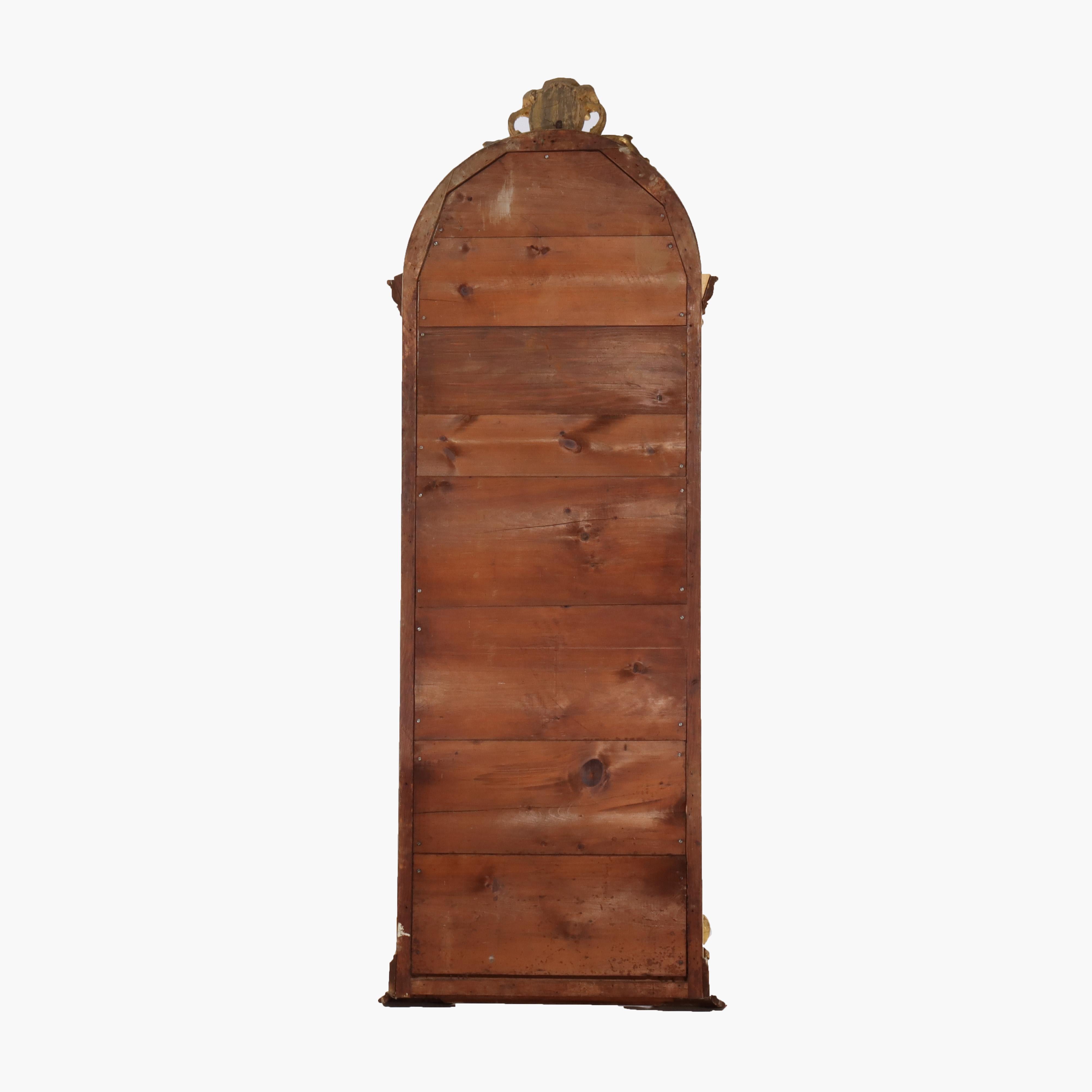 Antique French Louis XV First Finish Gilt Wood Pier Mirror C1890 For Sale 6