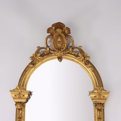Antique French Louis XV First Finish Gilt Wood Pier Mirror C1890