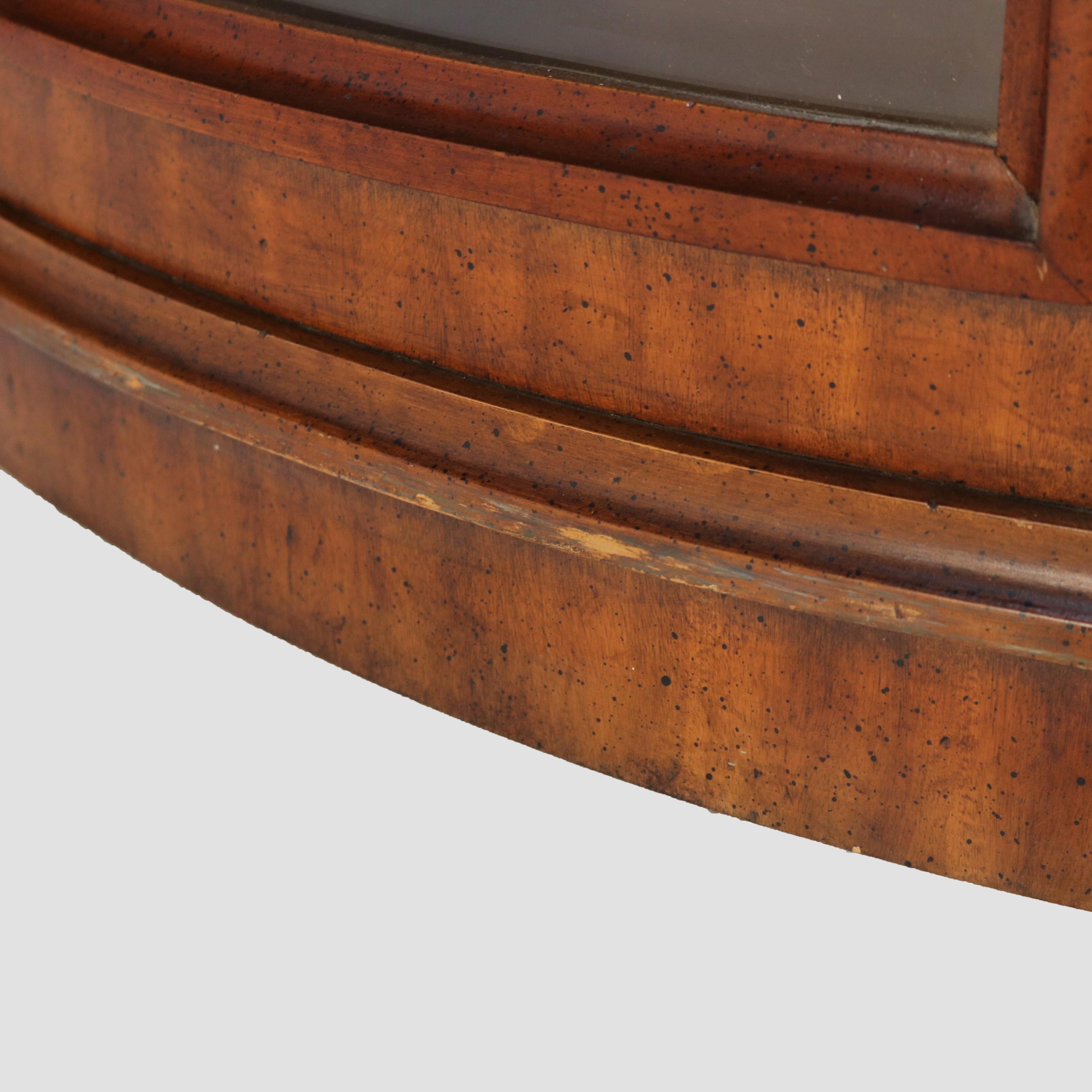 Antique French Louis XV Flame Mahogany Swell Front Marble Top Server C1830 13