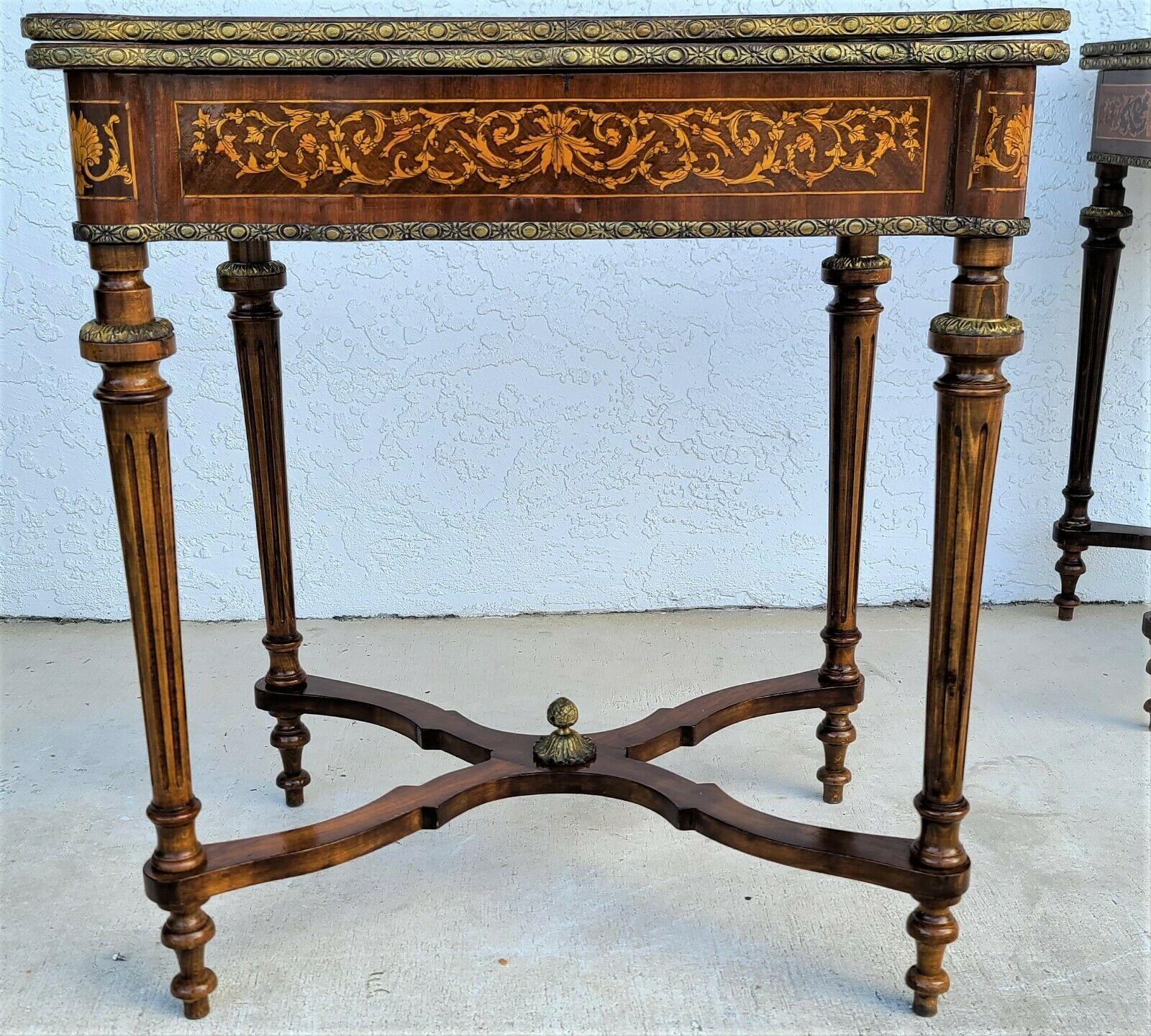 Antique French Louis XV Flip Top Game Card Table with Ormolu Mounts 5