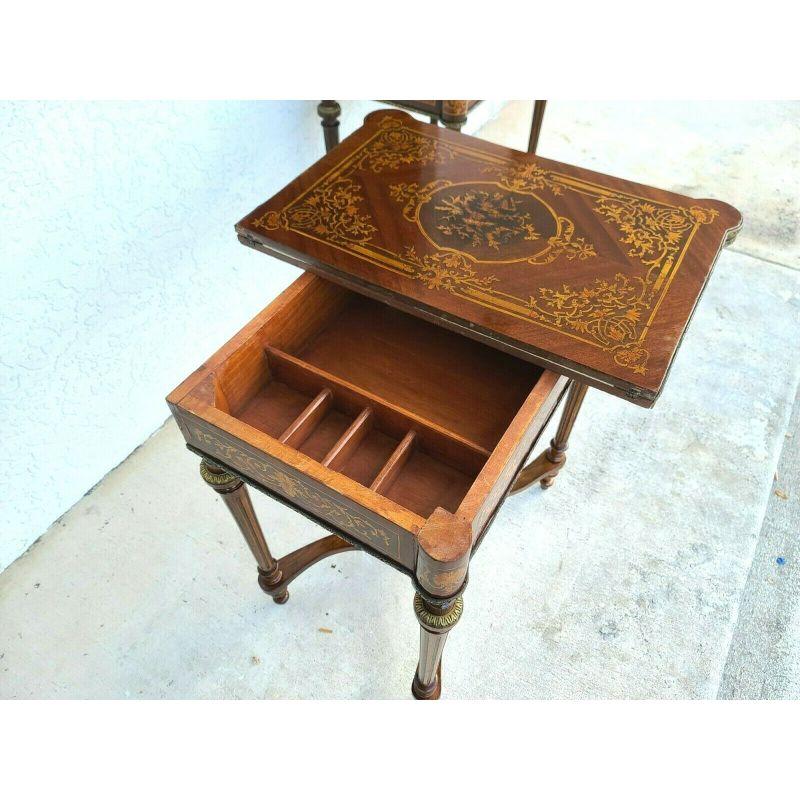 20th Century Antique French Louis XV Flip Top Game Card Table with Ormolu Mounts