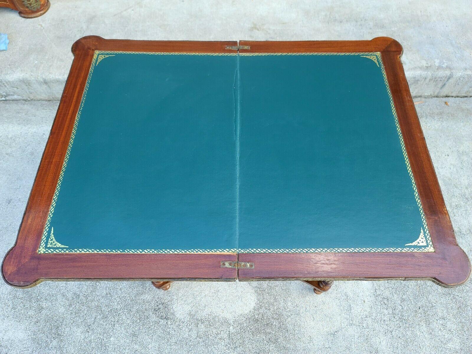 Antique French Louis XV Flip Top Game Card Table with Ormolu Mounts 1