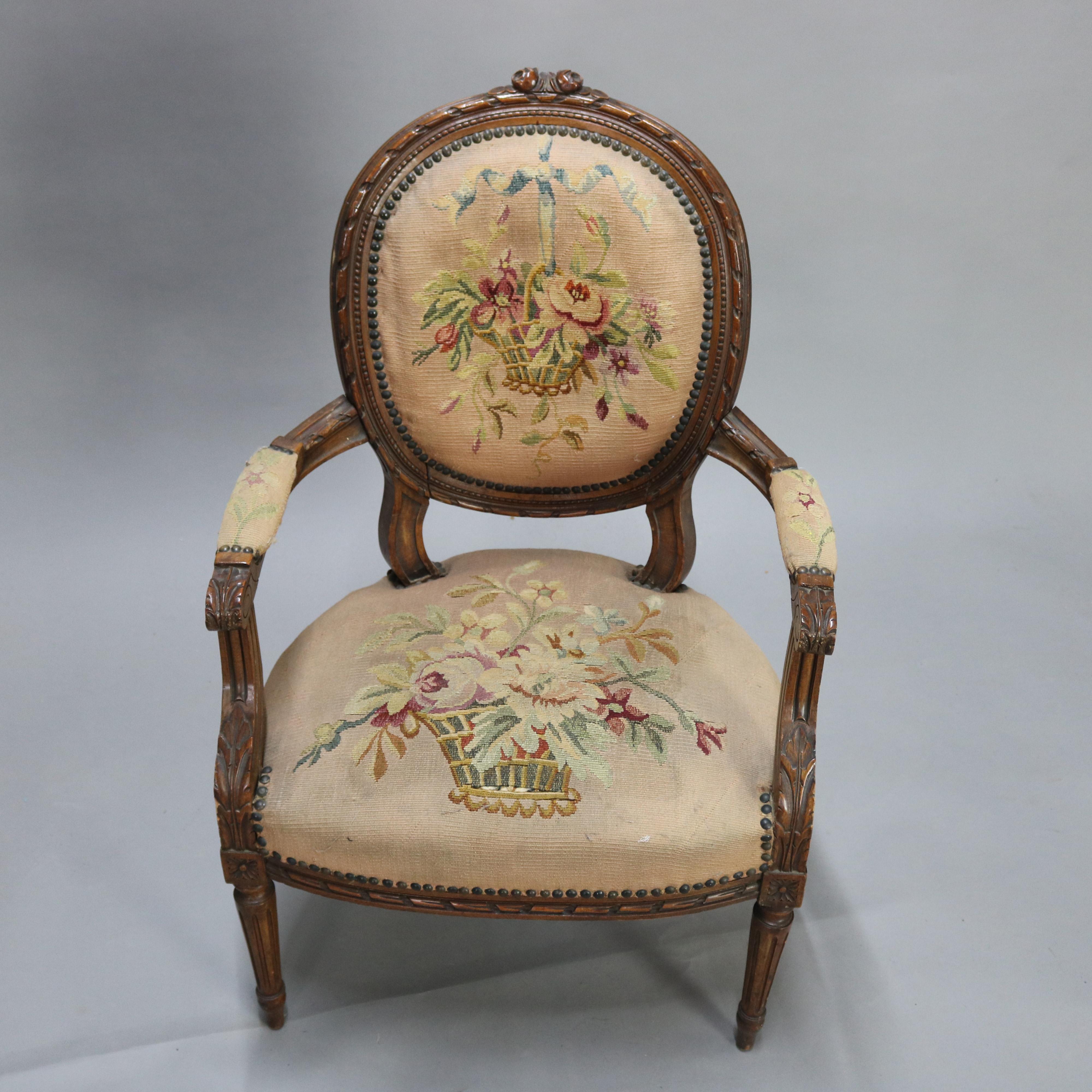 antique french arm chair