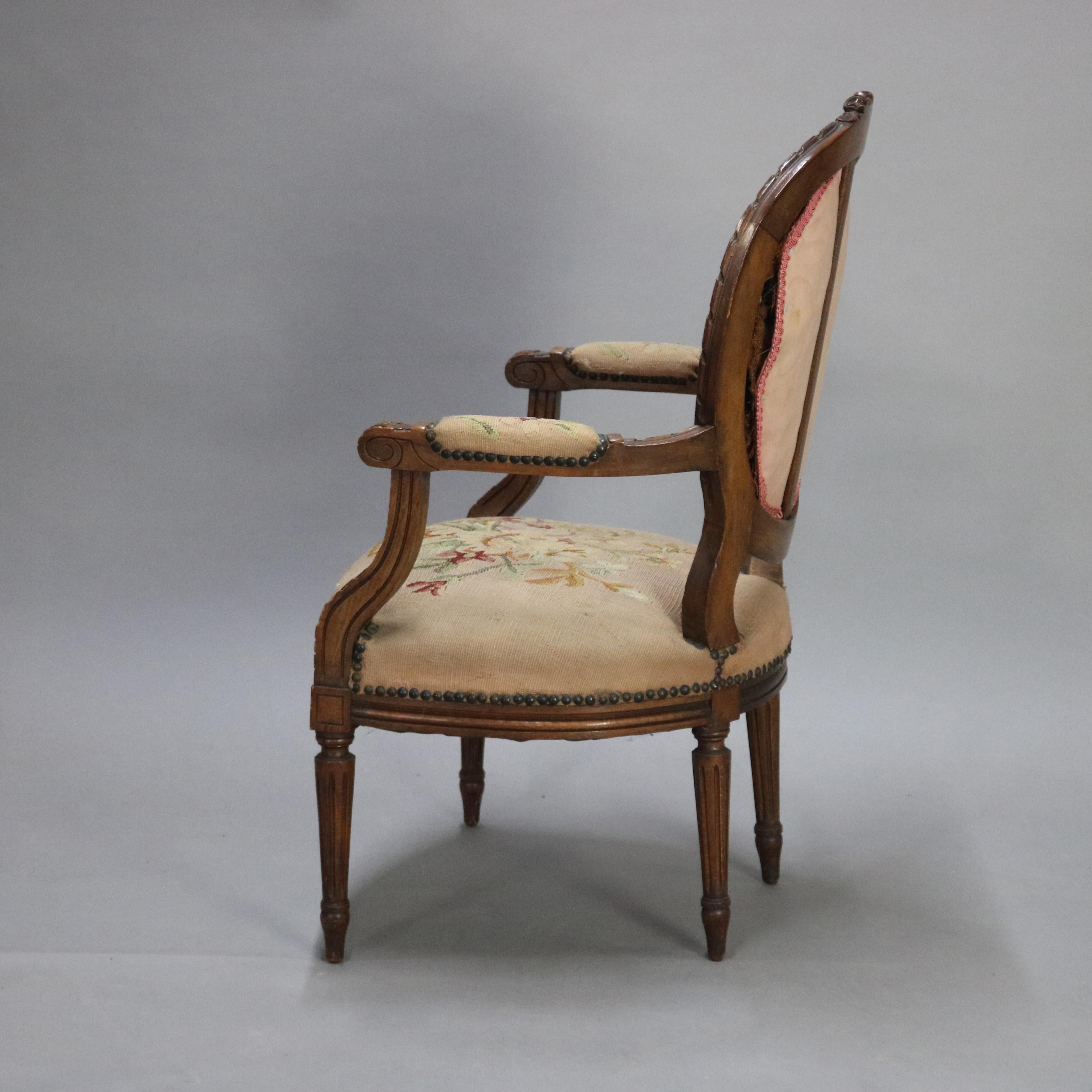 vintage needlepoint chair